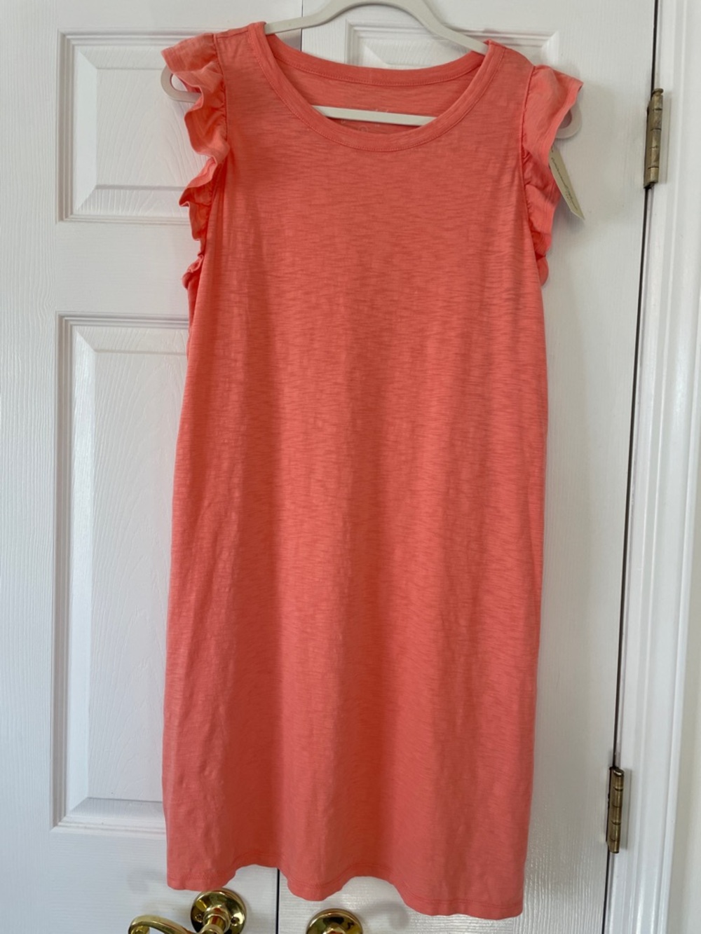 Universal Thread Cotton Coral Ruffle Tank Dress